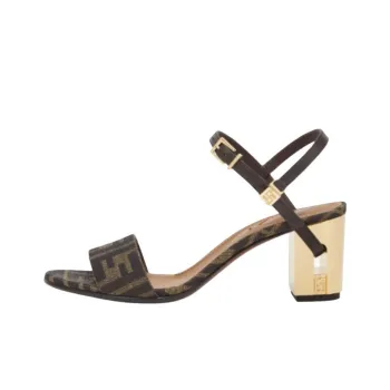 FENDI Delfina Ff Jacquard Medium Heeled Sandals Women's