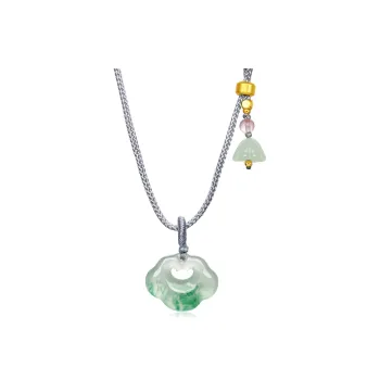 Cuiya Golden Building Dulong Jade Necklaces Women's