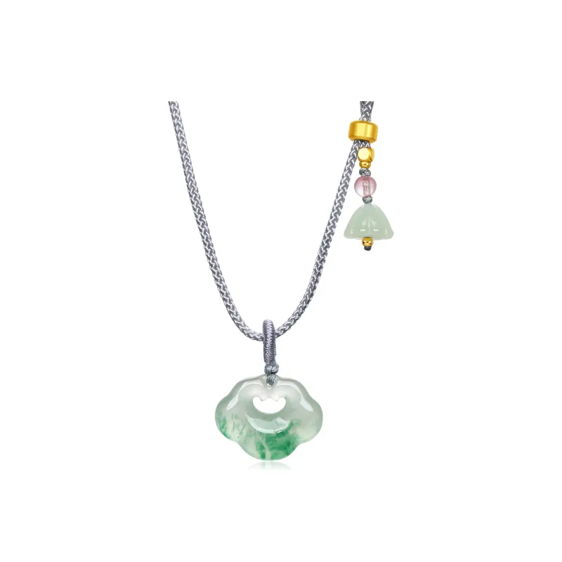 Cuiya Golden Building Dulong Jade Necklaces Women's-0