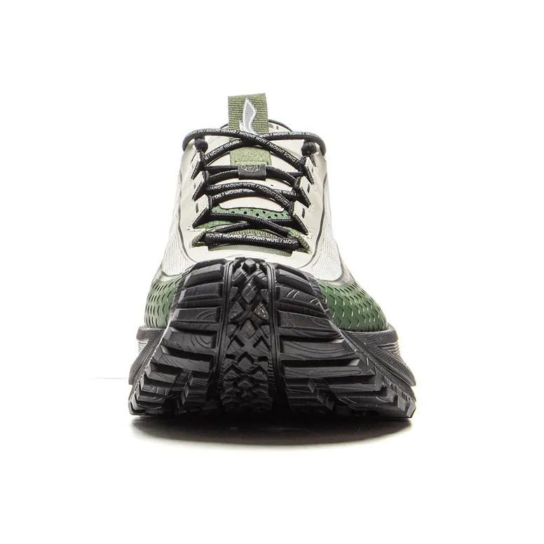 LiNing CF Su Xingchuan Cushioned Slip-Resistant Abrasion-Resistant Low-Top Trekking Shoes Unisex Gray Green-4