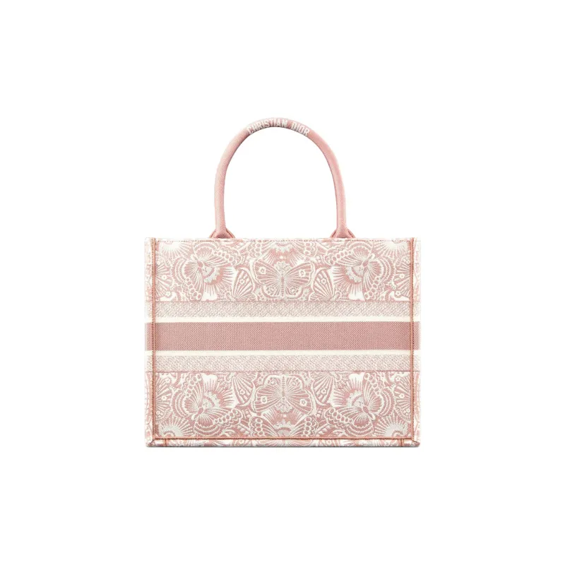 DIOR BookTote Cotton Tote Bag, Shopping Bag, Shoulder Bag, Handbag Medium Size Women's Peach Blossom Pink-2