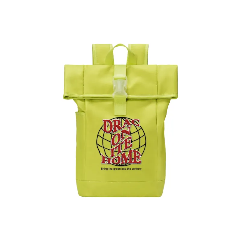DRACONITE Polyester Students Backpack Regular Unisex Lime Neon Green-6