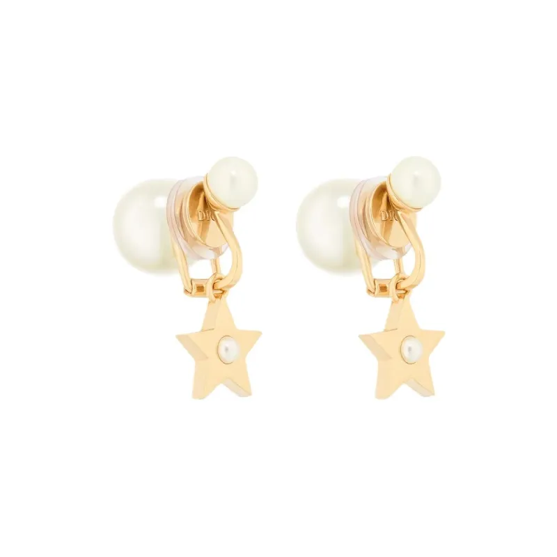 DIOR Metal Clip On Earrings Women's Gold-0