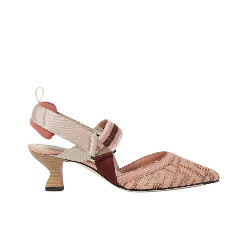 FENDI Colibrì Irregular Heel High Heels 5.5cm Women's Pink-1