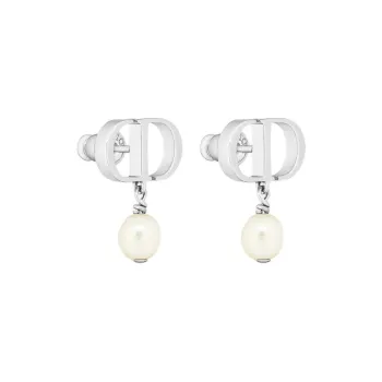 DIOR Resin Earrings Women's Silver