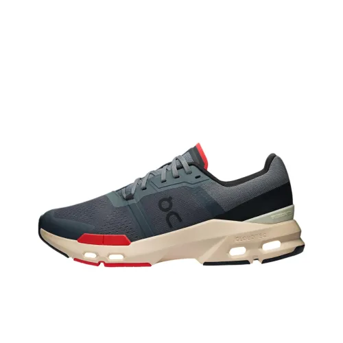 On Cloudpulse Slip Resistant And Breathable Low Top Casual Running Shoes Men's Gray Red