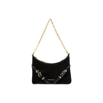 GIVENCHY Voyou Cotton Handbag Shoulder Bag Women's Black