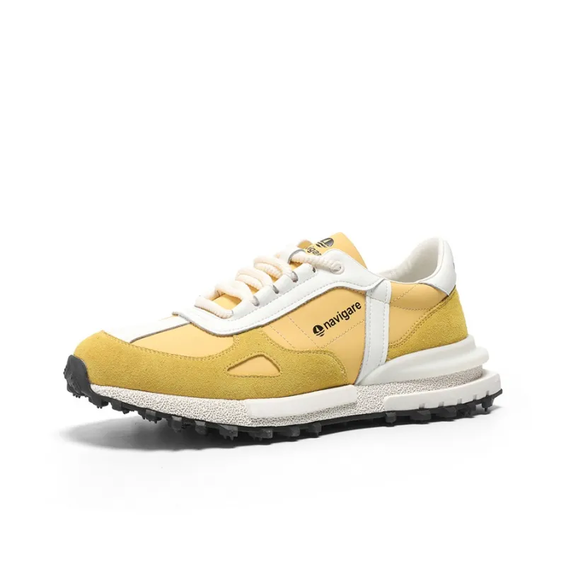 NAVIGARE Low Top Casual Shoes Men's White Yellow-1
