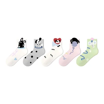 JKN Spring/Summer Thin Series Ankle Socks Women's 5 Pack