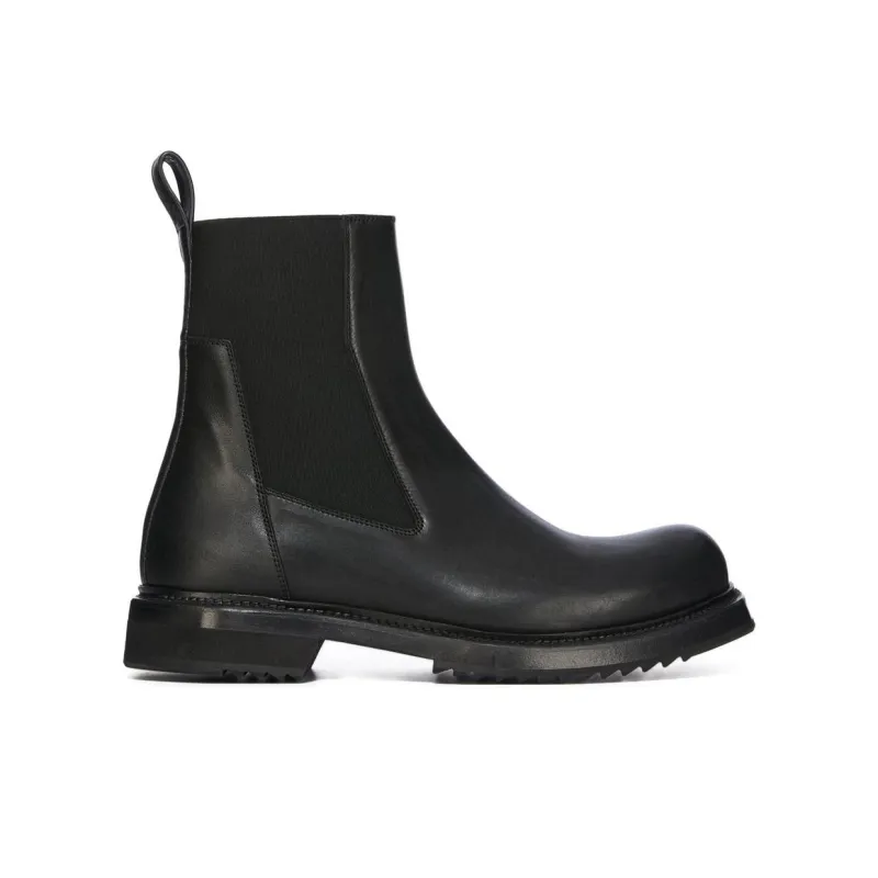 RICK OWENS/RO BEATLE CYCLOPS Short Chelsea Boots Men's Black-1