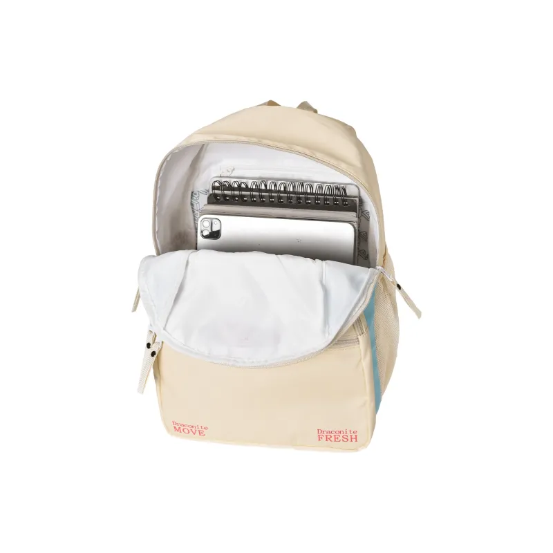 FINITE LOOP Eco-Friendly Fabric Backpack Unisex White Blue-13