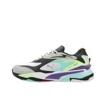 PUMA RS Fast Slip Resistant Low Top Casual Shoes Men's Black Green Purple