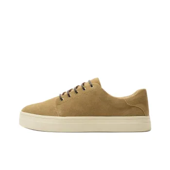 ZARA Low-Top Skateboard Shoes Men's Beige Yellow