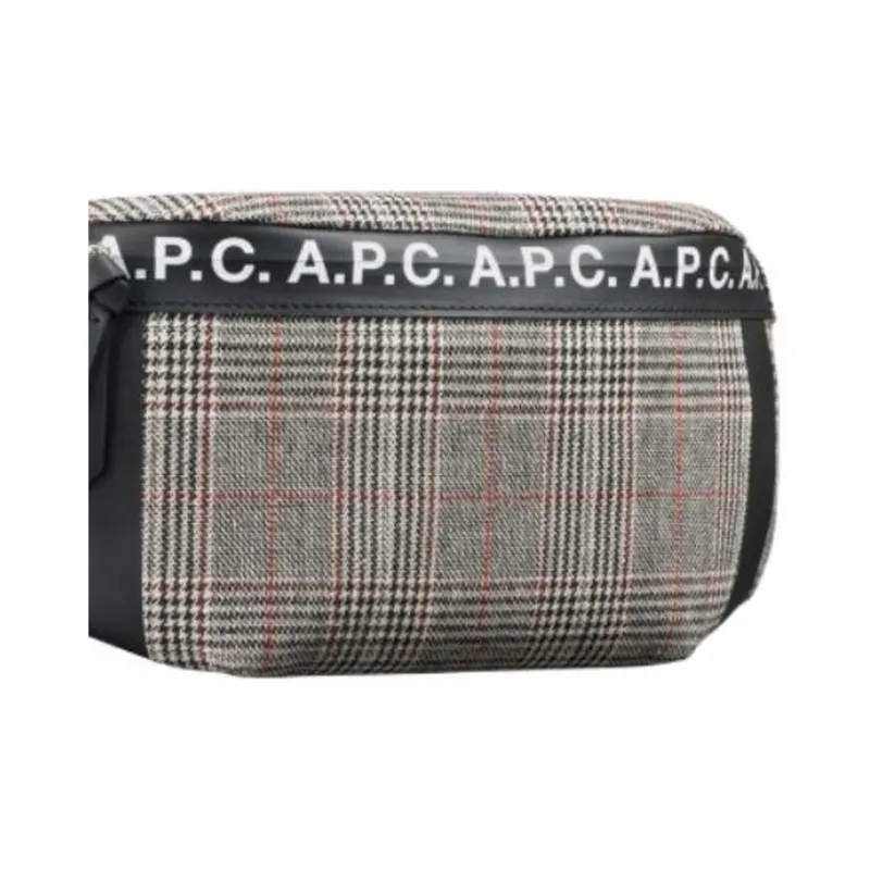 A.P.C Polyester Fanny Pack Men's Plaid-3