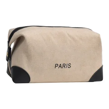 Boniu Canvas Makeup Bag Unisex White