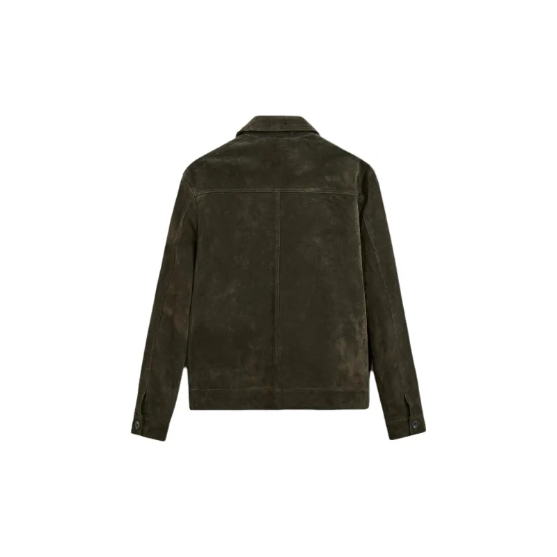 ZARA Leather Jacket Men's Green-1