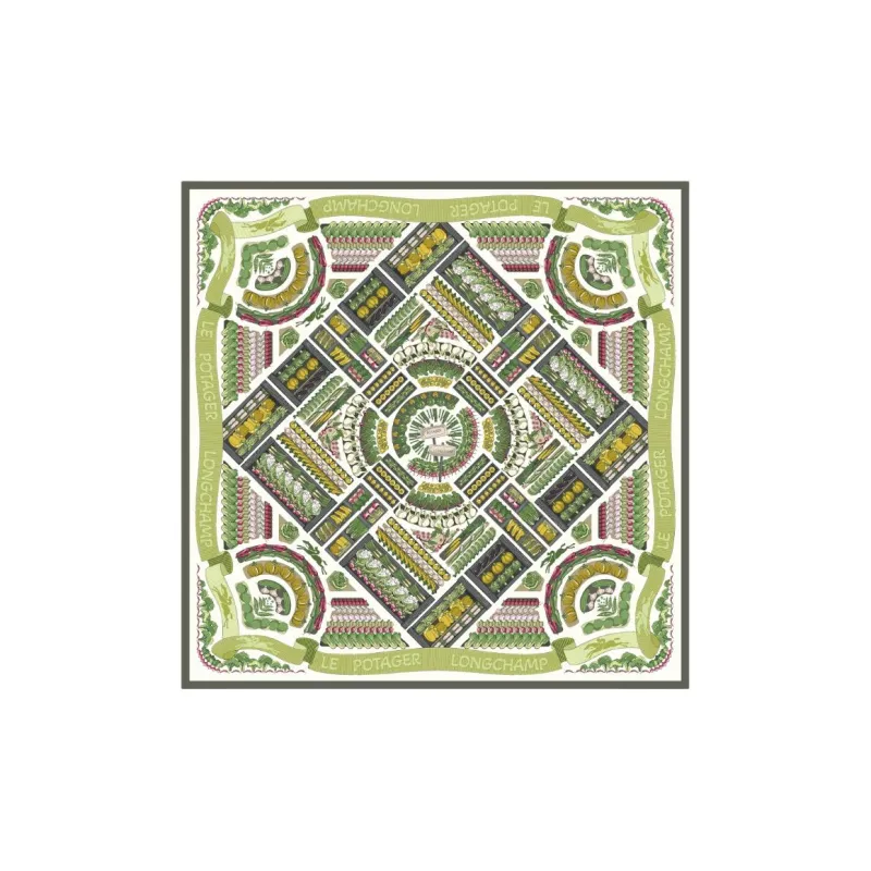 LONGCHAMP Silk Scarves Women's Green-0