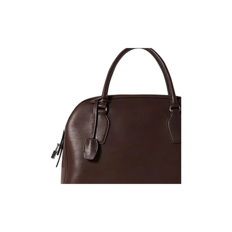 THE ROW India Calfskin Bowling Bag, Handbag Women's Chestnut-3