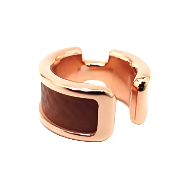 HERMES Rose Gold Plated Earrings Women's Pink Gold-1