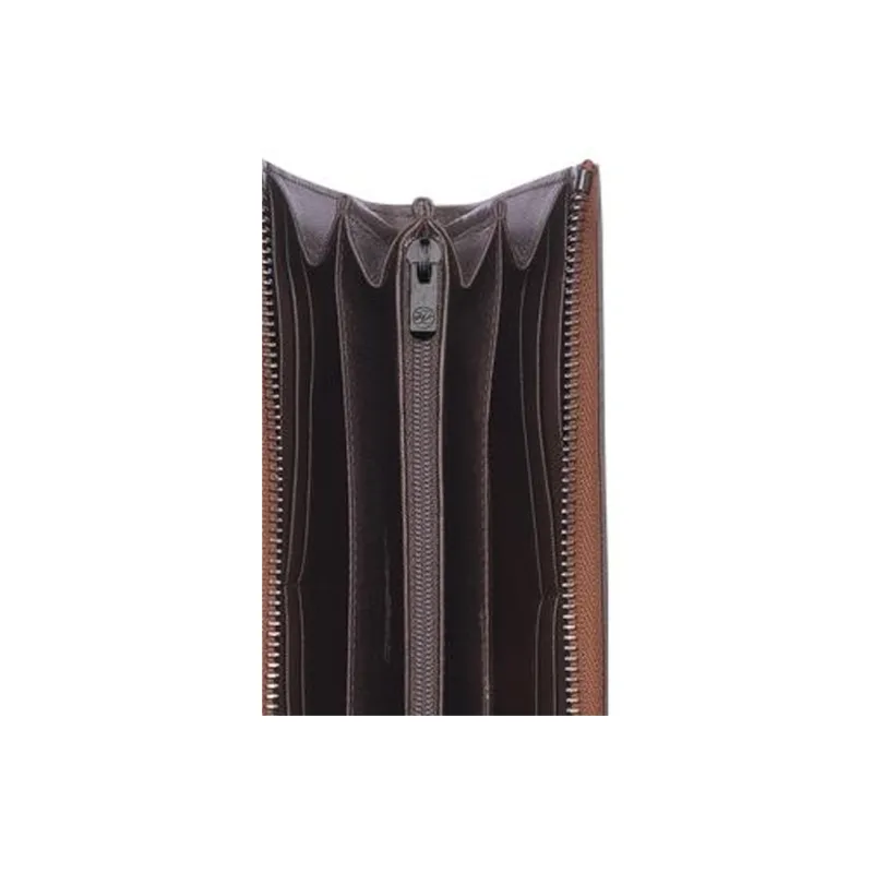 LONGCHAMP 3D Calfskin Wallet Women's Brown-4
