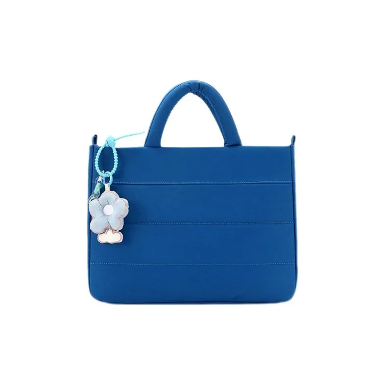 ALOENEY Oxford Laptop Bag Women's Cool Gray/Light Yellow/Colorful Blue-12