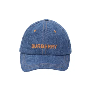 Burberry Embroidered Logo Denim Baseball Cap