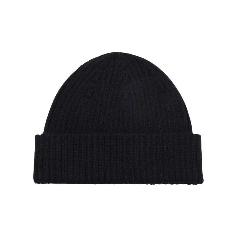 Maison Kitsune Bold Fox Head Patch Knitted Beanie-1