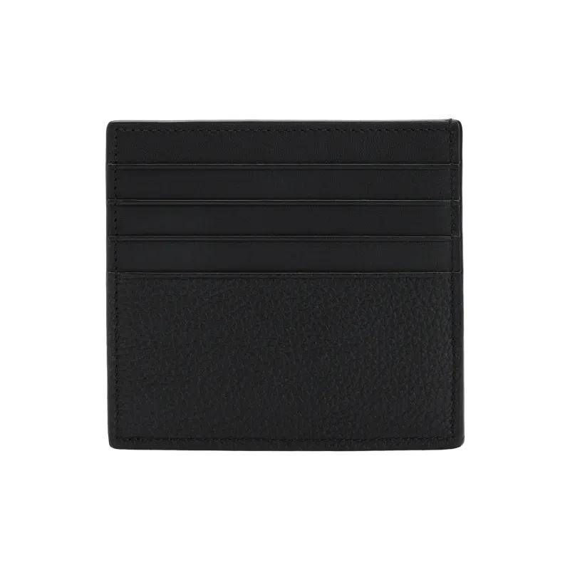 LOEWE Grained Calfskin Card Holder Men's Black-2