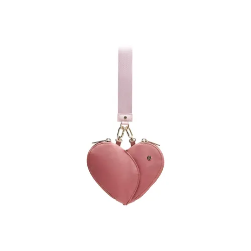 Lululemon Nylon Heart Shaped Bag Handbag Women's Pink