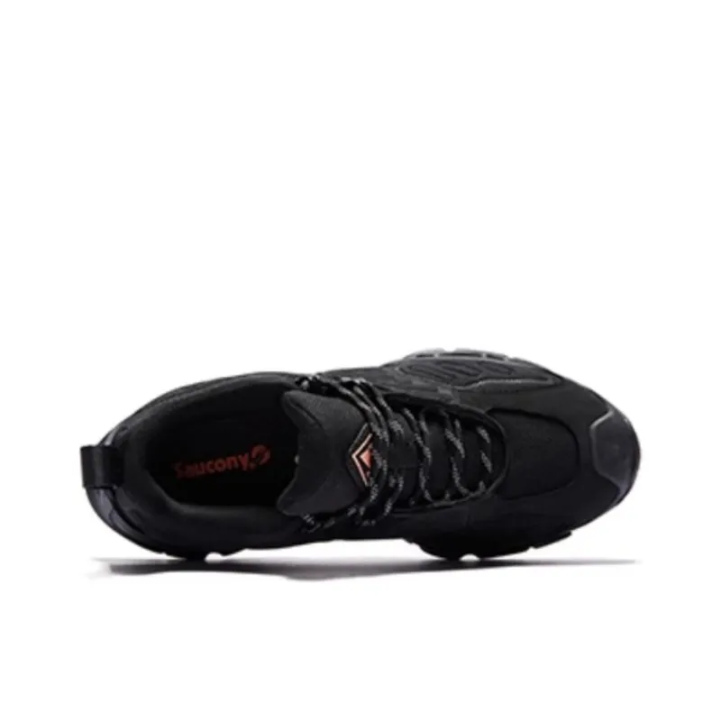 Saucony Anti Slip Wear Resistant Low Top Trekking Shoes Unisex Black-3