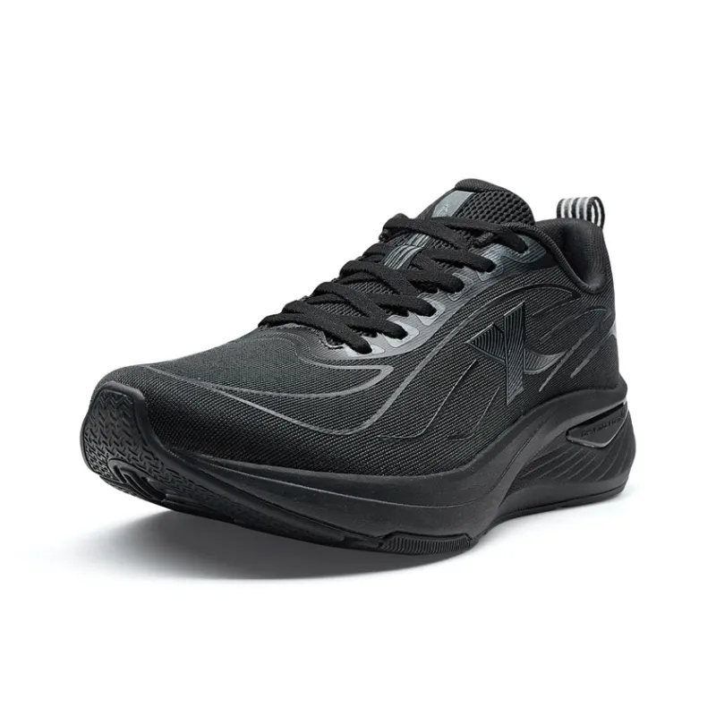 XTEP Breathable, Lightweight, And Abrasion Resistant Low Top Training Running Shoes Men's Black-1