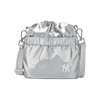 MLB New York Yankees Nylon Bucket Bag, Shoulder Bag Mini Women's Silver