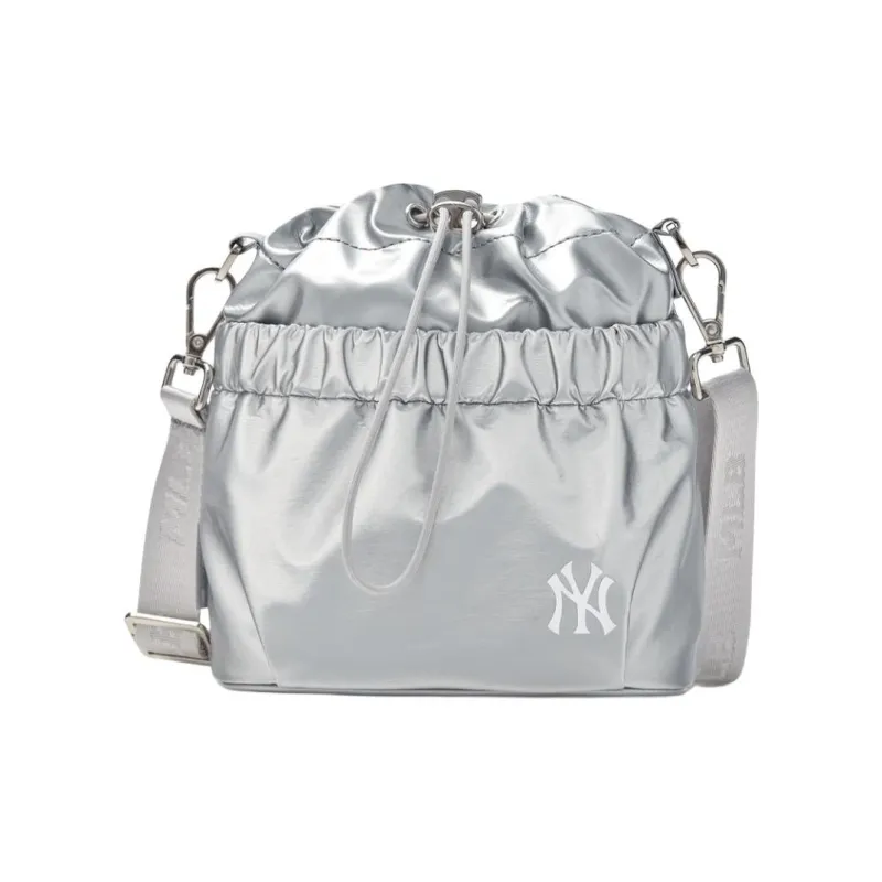 MLB New York Yankees Nylon Bucket Bag, Shoulder Bag Mini Women's Silver-0