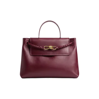 Bottega Veneta Calfskin Tote Bag, Shopping Bag, Shoulder Bag, Crossbody Bag, Handbag Medium Size Women's Burgundy