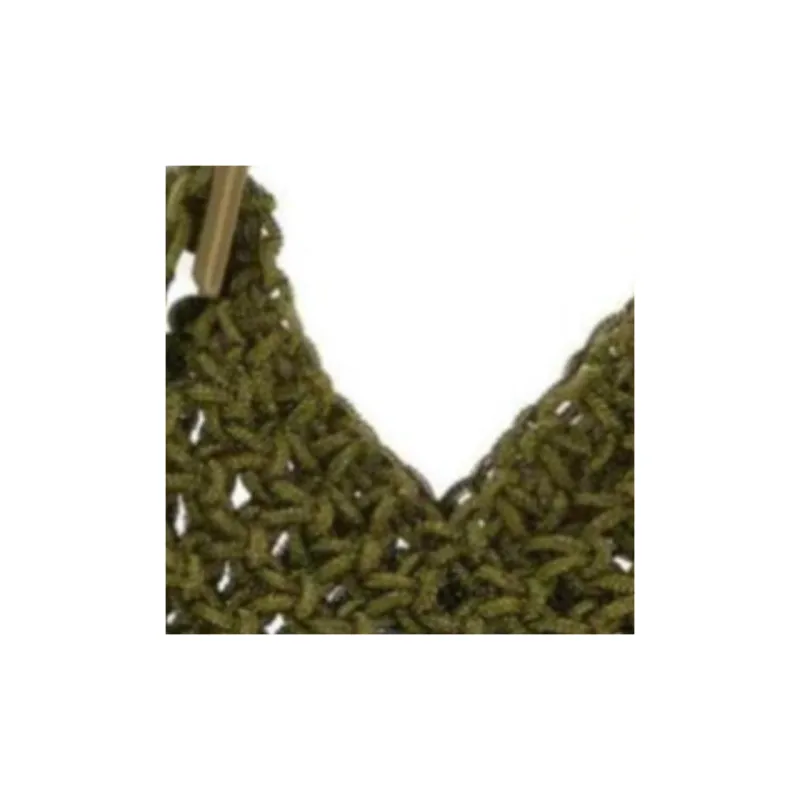HIBOURAMA Rhinestone Shoulder Bag Women's Green-2