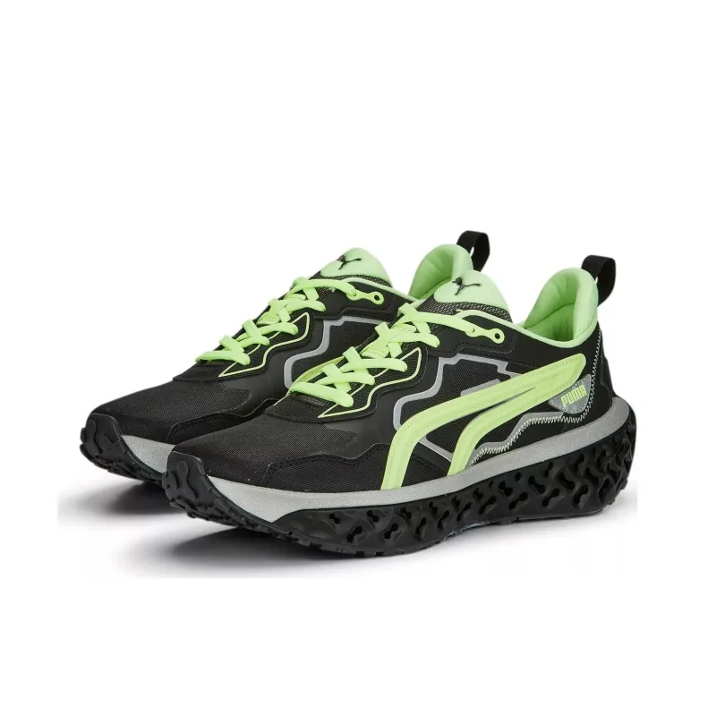 PUMA XETIC Sculpt Anti Slip Wear Resistant Low Top Casual Shoes Unisex Black Yellow-2