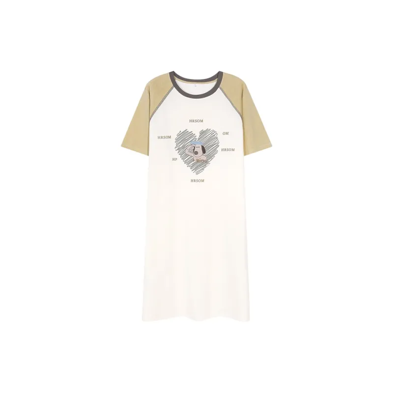 XIAFENYAN Nightgown Women's Fruit Green-0