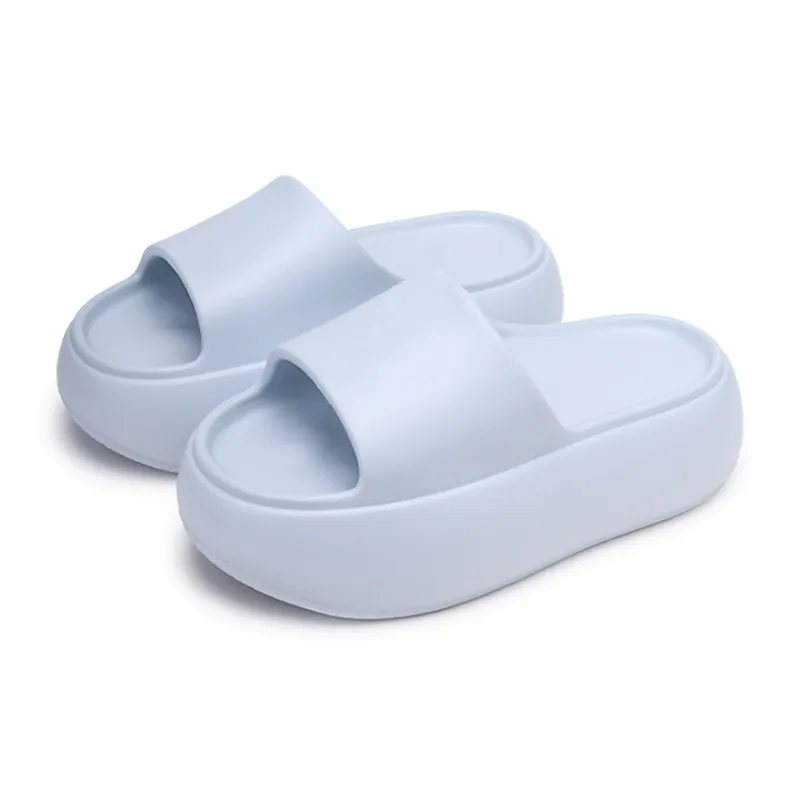 XMISTUO Minimalist Style Solid Color Platform Slippers For Women's Summer Students Home Soft Sole Comfortable Slippers-0