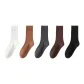② Fall Winter Fashion Versatile Crew Socks Combination (Milk White+Coffee+Dark Gray+Dark Coffee+Black)