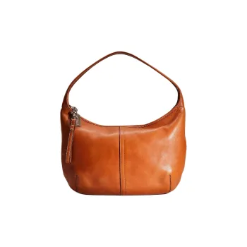 COACH Ergo Leather Handbag Shoulder Bag Medium Size Women's Orange