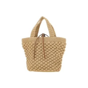 GIANNI CHIARINI Bella Woven Crochet Handbag