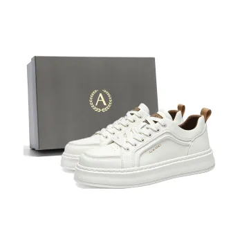 AOKANG Air Force One Series Skateboard Shoes Men Low Top Ecru, Gray