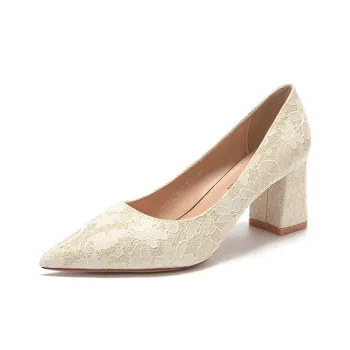 QITUMAUL Chunky Heel High Heels Women's