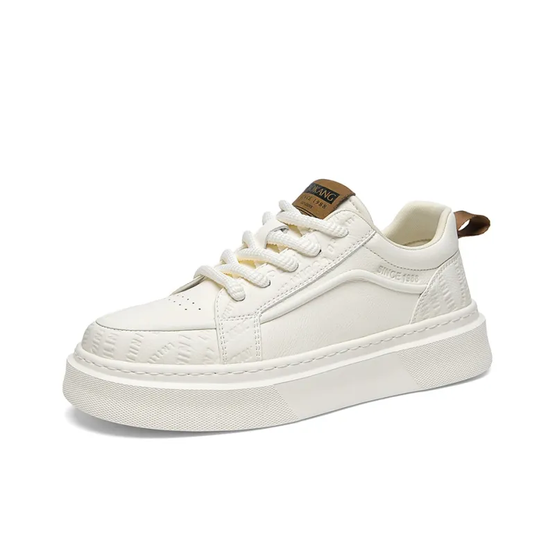 AOKANG Air Force One Series Skateboard Shoes Men Low Top Yellow, Brown, White-9