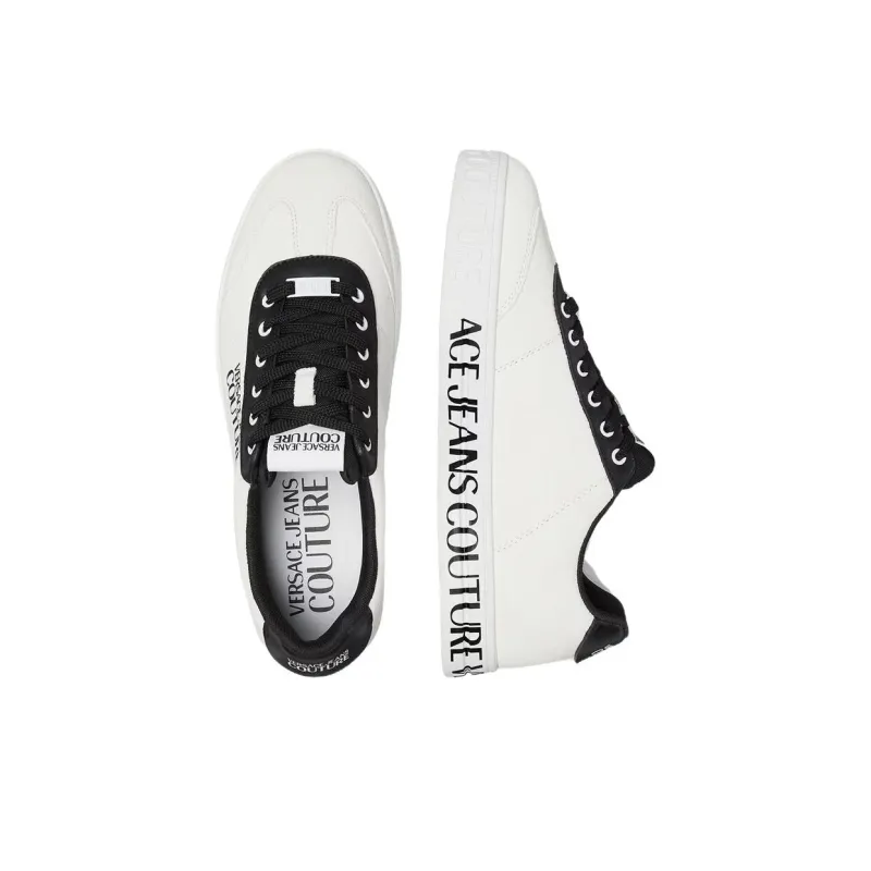 VERSACE JEANS COUTURE Court 88 Low Top Skateboard Shoes Men's White-3