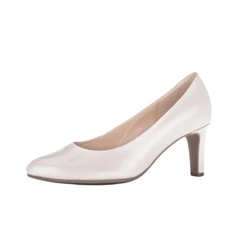 Gabor Fashion Chunky Heel High Heels 7cm Women's Beige Pink-2