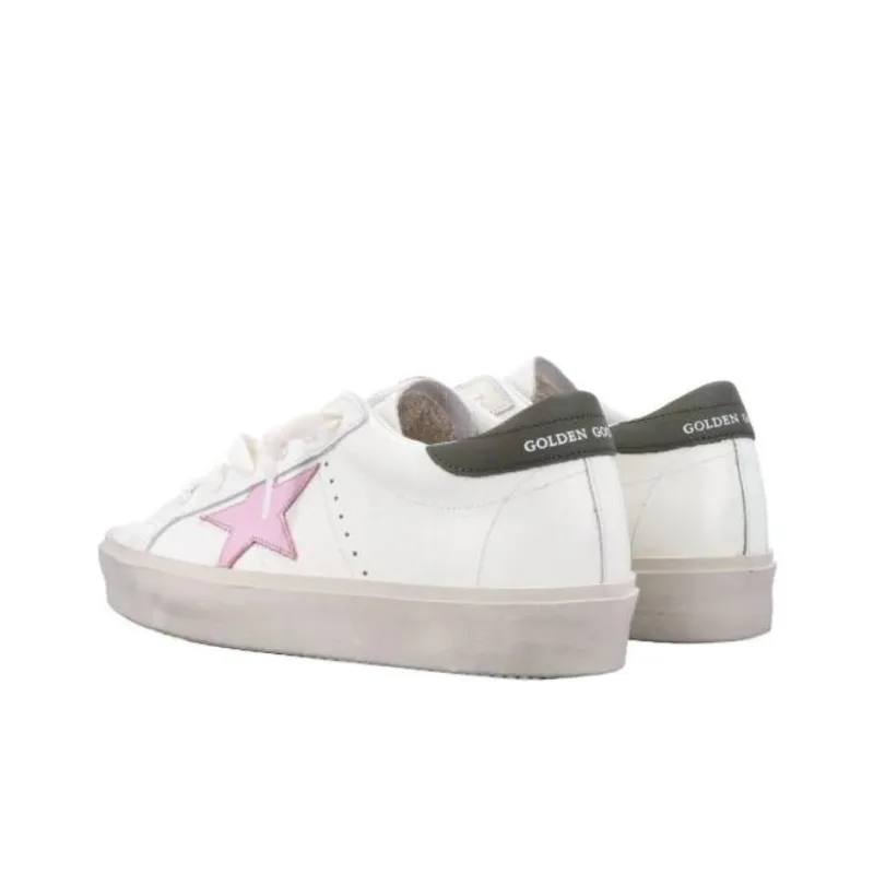 Golden Goose Hi Star White Pink Silver Women's-3
