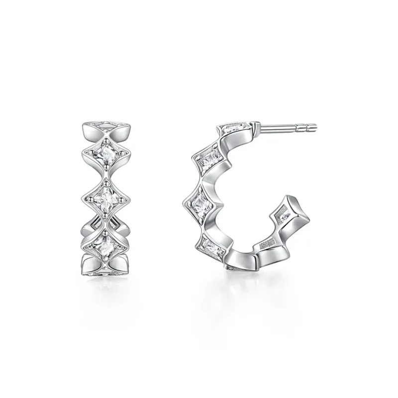 FANCI S925 Silver Earrings Women's-0