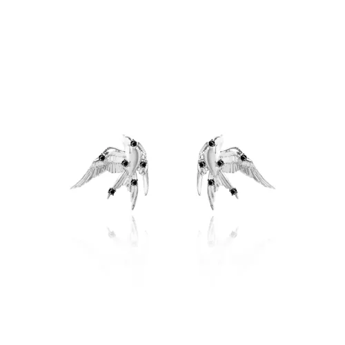KEYS VIA Copper Alloy Synthetic Cubic Zirconia Stud Earrings Women's