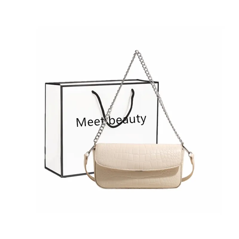 Fitchell PU Commute Small Square Shoulder Crossbody Bag Regular Women's Silver/Black/Khaki/White-7